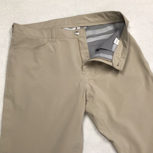 PETER MILLAR EB66 Golf Pants Men 36x30 Khaki Tan Crown Sport Stretch Fabric - Picture 4 of 16